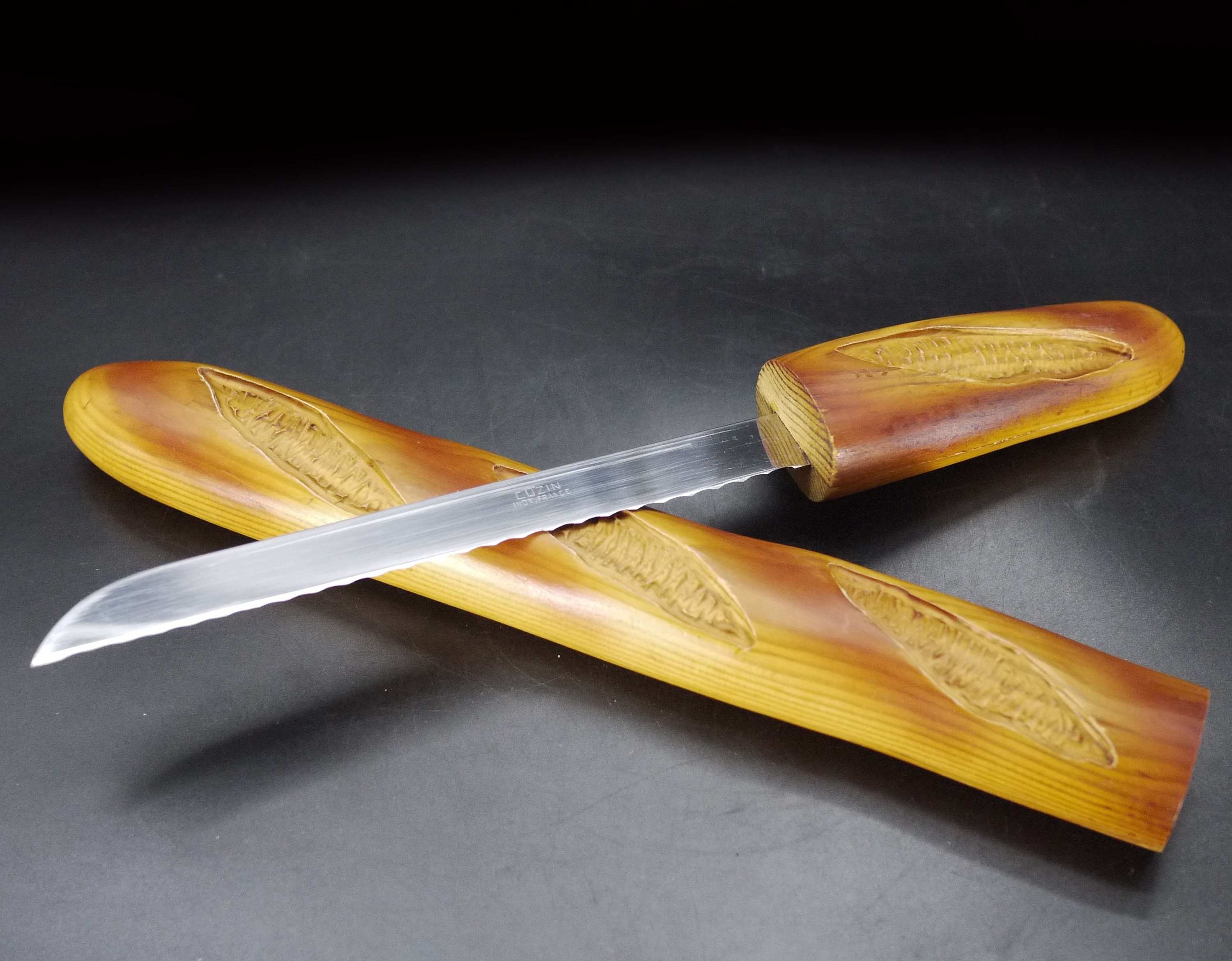 Vintage French Baguette Bread Knife by Cuzin
