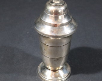 Antique Silver Plated French Muffineer Fine Caster Sugar Shaker Art Deco Table Accessory by Saglier