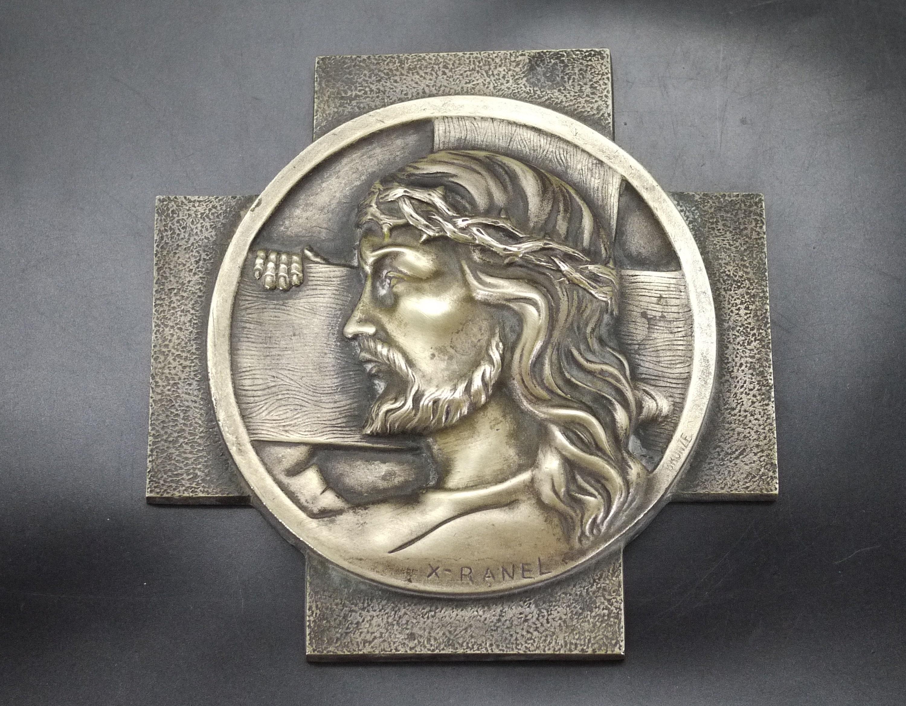 French Bronze Jesus Portrait