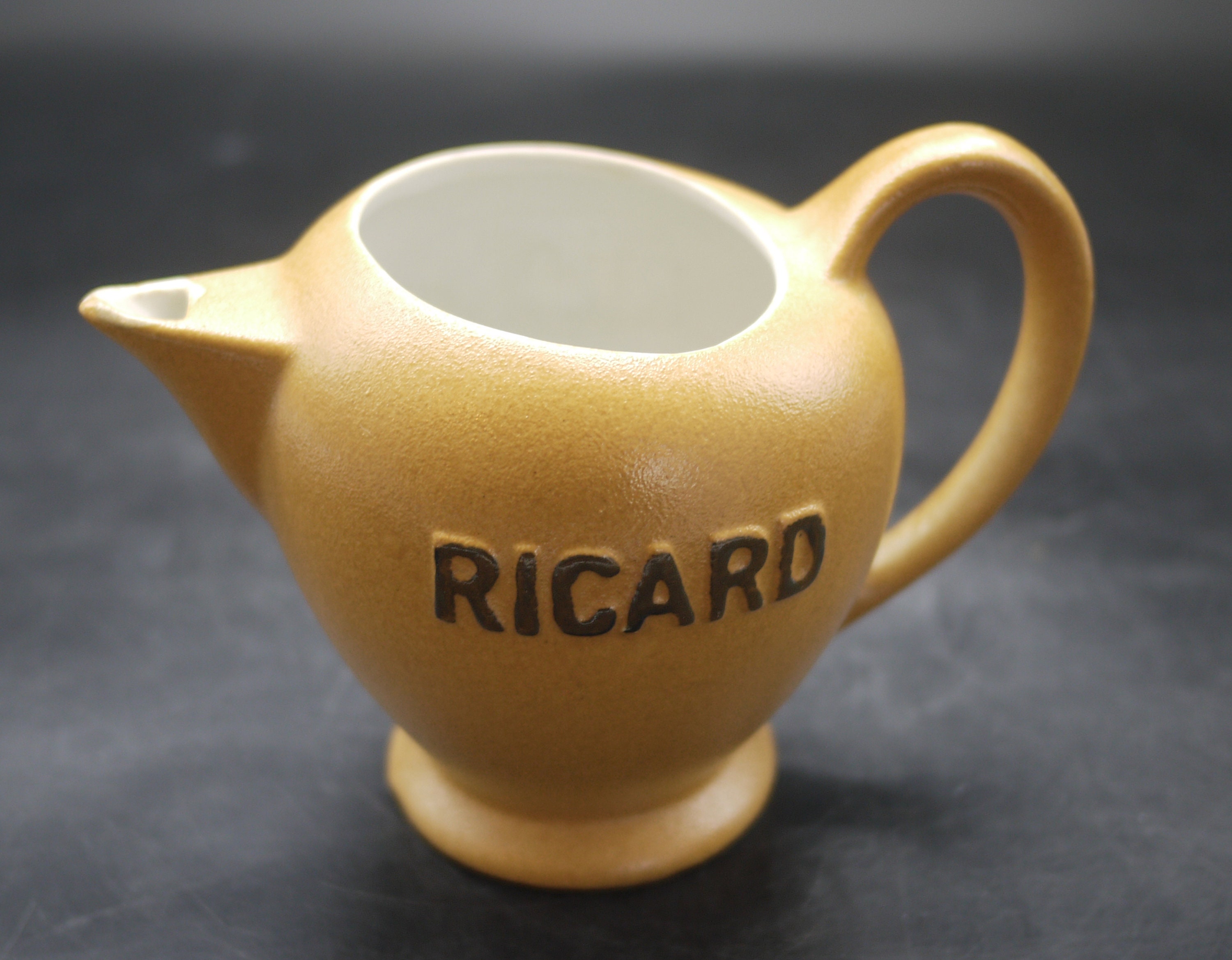 French Bistro Ricard Carafe Glazed Earthenware