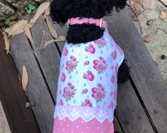 Dog Dresses. party dress, dog clothes, pet dresses, dog Top, small dog,Cat dresses, wedding attire,floral, hot pink, summer,Puppy