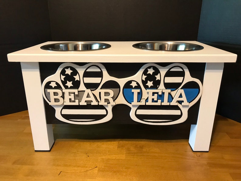 Police Dog K9 Dog Bowlraised Dog Bowl Personalized Dog Etsy