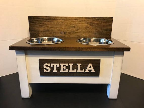personalized dog feeding station