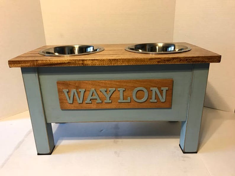 large dog dish stand