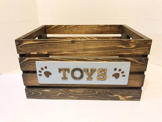 wooden dog toy box