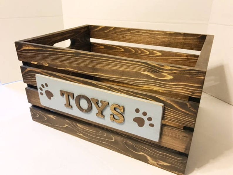 rustic gray toy box
