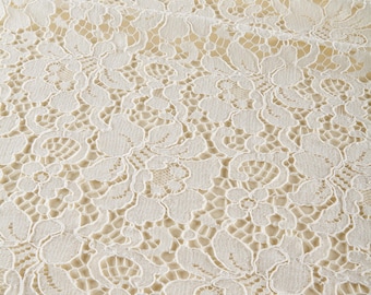 Haute Couture floral French guipure lace