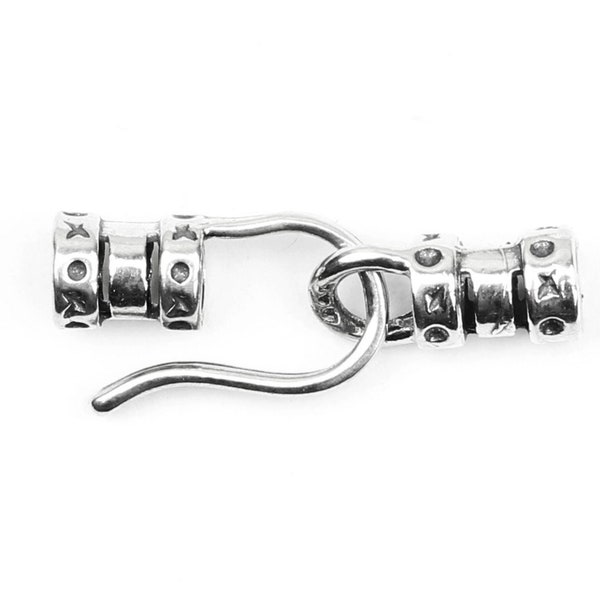 Sterling zilveren krimp einde cap &haak sluiting, 2 mm of 3 mm, 1 paar, haak gesp, zilveren krimp einde, sterling zilveren sieraden maken bevindingen