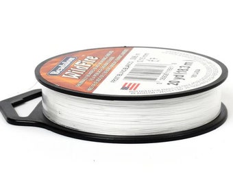 White Wildfire Stringing Cord, Beadalon Wildfire, 0.15mm / 0.006in (18.3m / 20yds), Jewellery Cord, Beading, Necklace Cord, Non-fray Cord