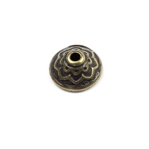Beads Caps Making 100pcs Antique Beads Caps Tibetan Style Cone Caps Metal  Beads End Caps Flower Bead Caps Tassel Crafts DIY for Jewelry Making 17.5  8.5mm Gold silver