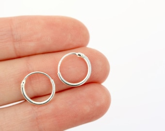 silver hoop earrings, hoop earrings, sterling silver hoop, 10mm hoop earrings silver earrings,small hoop earrings, sterling silver findings