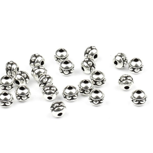 Silver Tierracast Round Spacer Beads, PACK of 20 BEADS, 3mm Spacer Beads, Small Beads, Beads for Jewellery Making, Beading, Silver Spacers