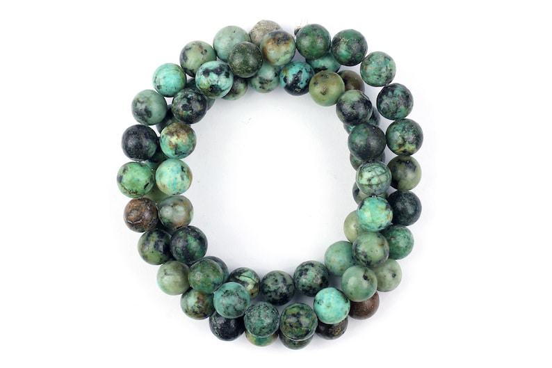 Turquoise Beads 6mm Beads Natural Jasper Beads Approx Semi-precious Beads African Turquoise Round Beads December Birthstone 65 Beads