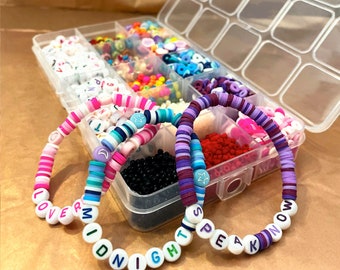 DIY Concierto/Música Haz tu propio kit de pulsera con cuentas, pulseras de amistad Taylor Swift, kit de pulsera de amistad Eras tour