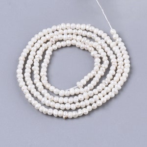 Perles de perles d'eau douce, 1,5-3 mm, Perles de haute qualité, Perles véritables, Perles pour la fabrication de bijoux, Perles pour collier