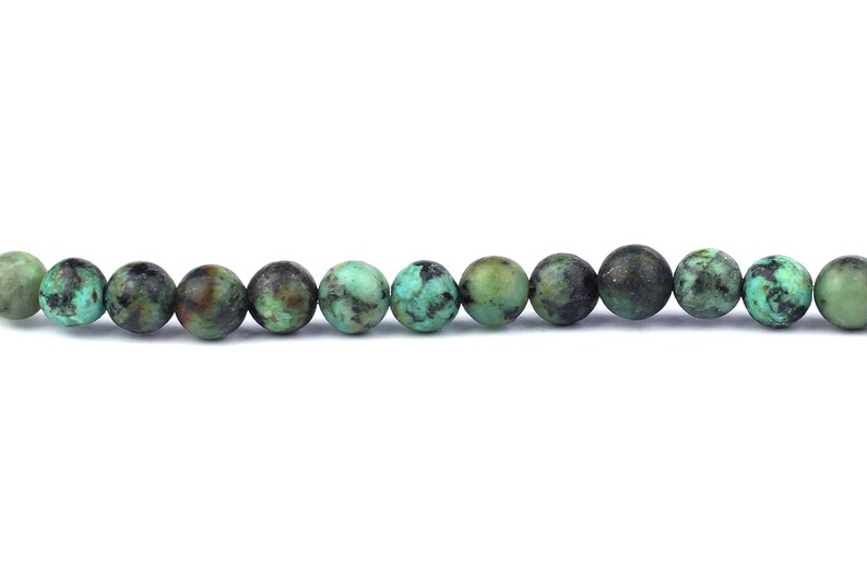 Turquoise Beads 6mm Beads Natural Jasper Beads Approx Semi-precious Beads African Turquoise Round Beads December Birthstone 65 Beads