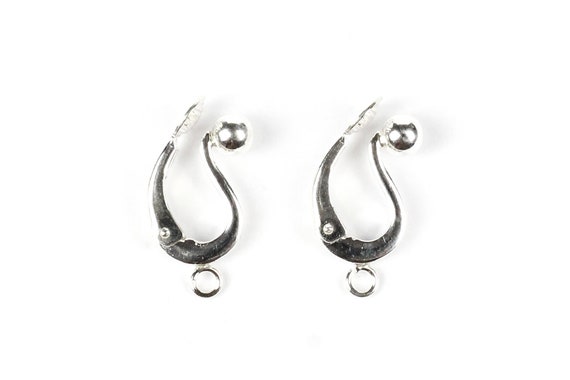 Non-pierced Hoop Earrings with Gunmetal Finish 17mm Round Non-pierced Hoop Earrings with Gunmetal Finish 17mm Round