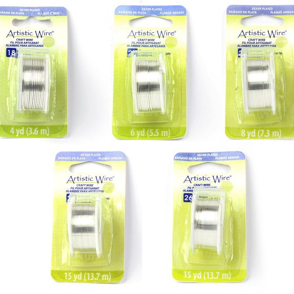 Silver Artistic Wire for Jewellery Making, Available thicknesses 18GA, 20GA, 22GA, 24GA, 26GA, Fine Silver Wire, Craft Wire, Wire Wrapping