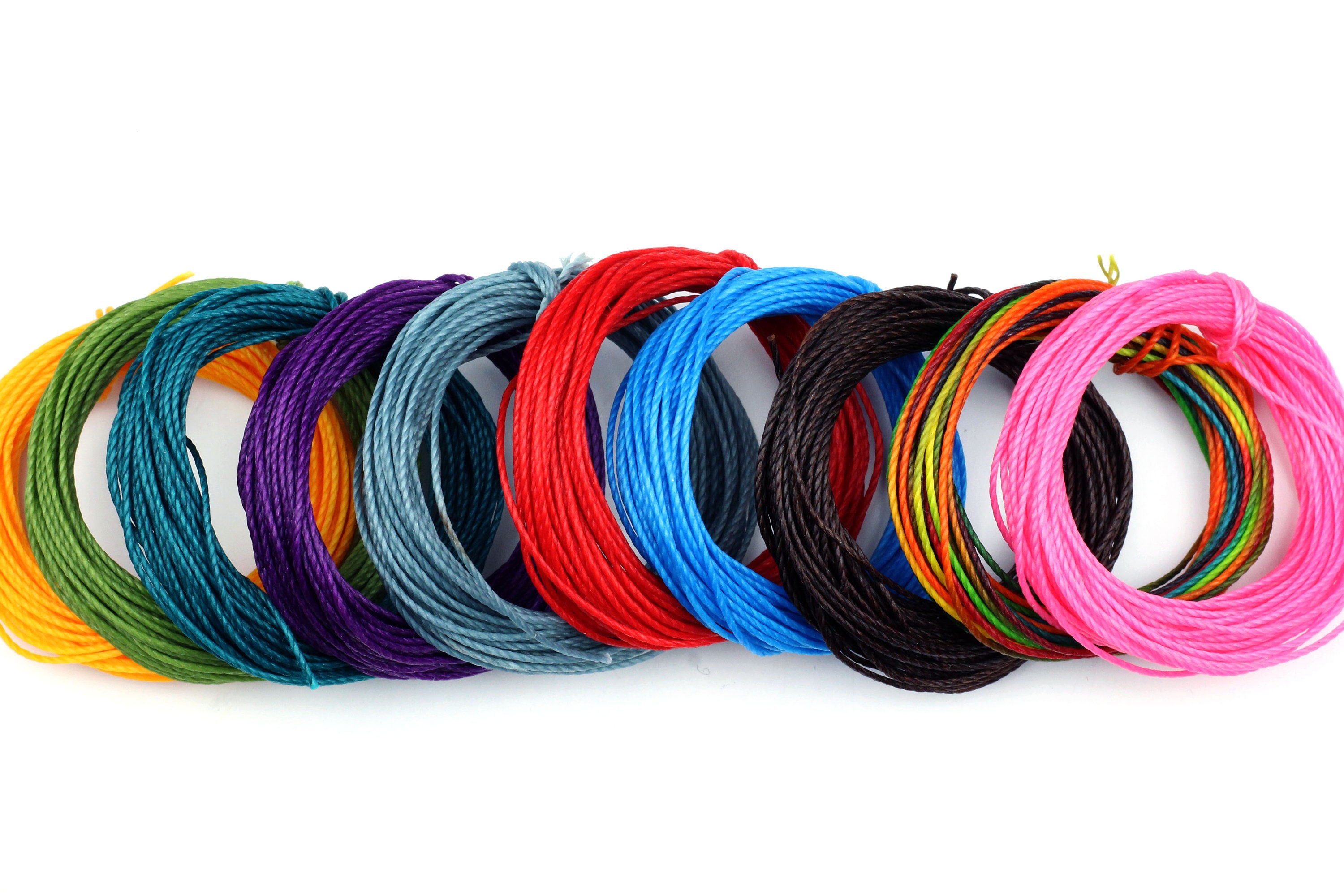 5m Waxed Cotton Thread Cord 0.8mm Thickness 5 Metres CHOICE Etsy UK