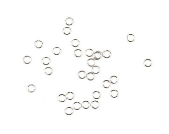 30 X Rhodium-Plated open jump Ringe, 3mm offene Sprungringe, Silber Schmuck Komponenten, professionelle Schmuck Funde, Perlen