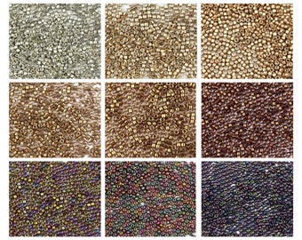 Size 11/0 Metallic Seed Beads, CHOICE of 9 shades, 5g OR 10g, Gold Seed Beads, Tiny Beads, Seed Beads, Beading, Jewellery Making, Weaving