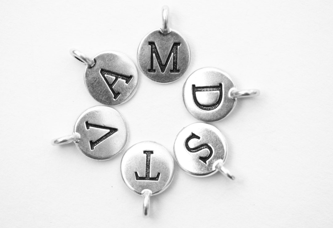 Letter Beads Letter Charms Alphabet Beads Letter Bead Name Etsy