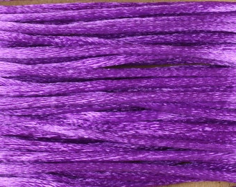 Rattail Cord Silk Nylon 1mm, Purple, 5 Metres, Shiny Cord, Nylon Cord, Beading Cord, Jewellery Nylon, Bright Cord, Cord for Jewellery Making