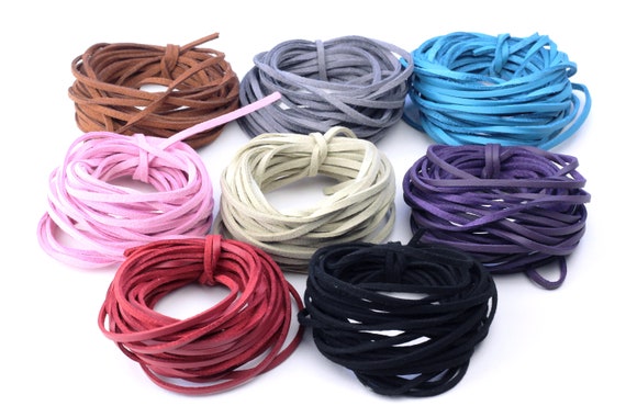 3mm Faux Suede Cord, 5 Metres, CHOICE of Colours, Suedette Cord for  Jewellery Making or Craft, Necklace Leather, 3mm Suede Feel Cord 