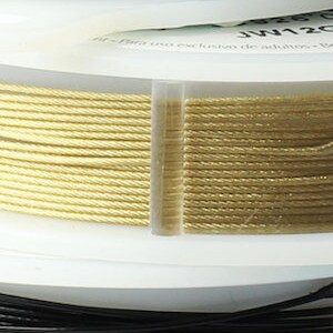 Gold Jewellery Wire, Beadalon 49 Strand 0.61mm / 0.024in (3.05m / 10ft), Tarnish Resistant Wire, Jewellery Making Wire, Bead Wire