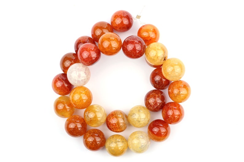 Orange Faceted 14mm Beads Semi Precious Beads Genuine Agate Beads Faceted Agate Bead Strand Agate Beads for Jewellery Making 27 beads