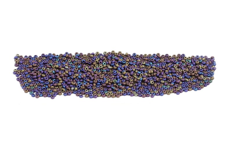 Size 110 BluePurpleBronze Matte Seed Beads Seed Beads for Jewellery Making embroidery bead weaving Copper Seed Beads 10g Seed Beads