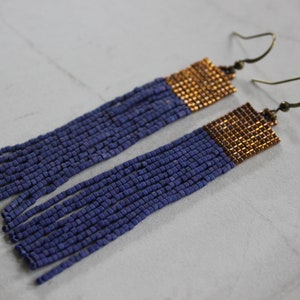 CoCo. Handwoven Earrings. Fringe Earrings. Seed Bead Earrings.