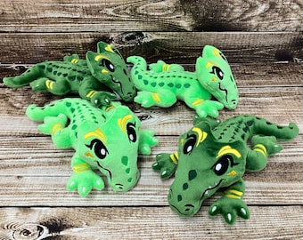 Plush Crocodile, Soft Minky, Ready to Ship