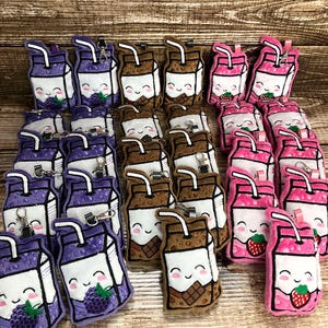 Milkshake Milk Box Plush Keychain, domestic shipping included