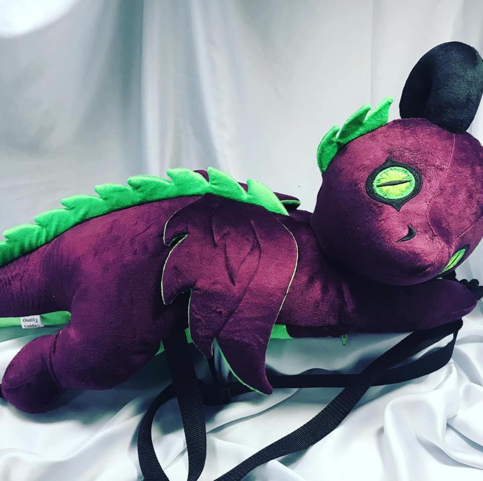 Large Plush Dragon Backpack Minky Backpack With Custom Etsy