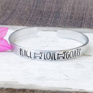 Goat bracelet, farm cuff, lamb, cattle bracelet, show sheep, farming bracelet, pig, farmers daughter, farm life, 4h, steer, personalized