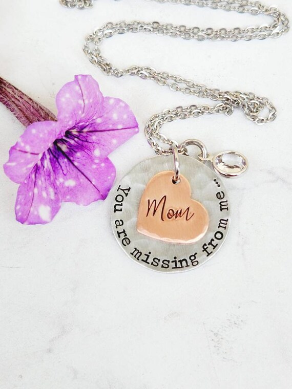 You are missing from me necklace loss of parent necklace daddy necklace memorial jewelry sympathy jewelry loss jewelry loss of mom