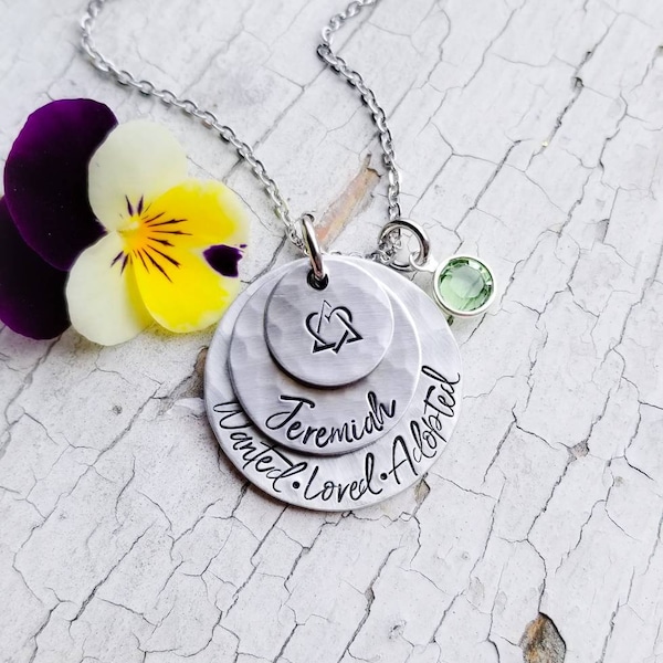 Wanted loved adopted necklace, adoption necklace, new mom necklace, personalized name necklace, adoption day gift, adoption symbol necklace