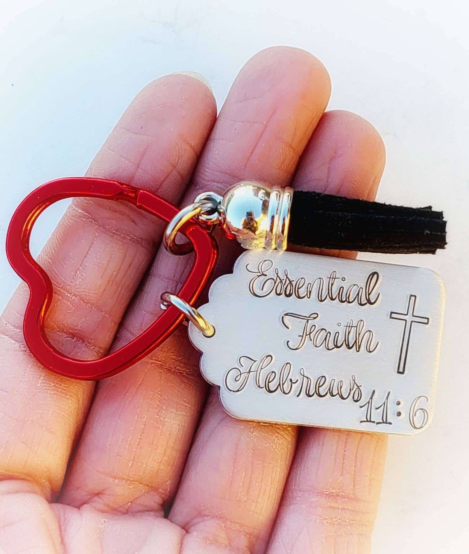 Faith keychain tassel keyring essential faith Hebrews 11 6 Etsy
