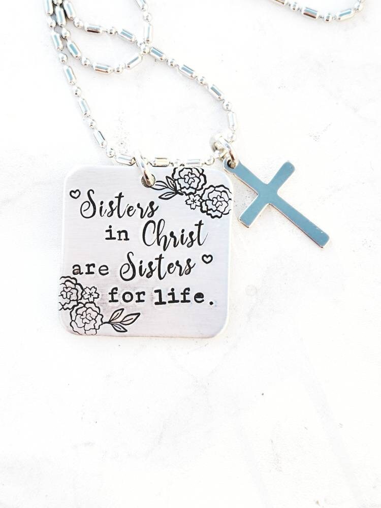 Sisters in Christ Are Sisters for Life Necklace Friend Gift Christian Friendship Necklace Pastors Wife Gift Christian Jewelry Spiritual Etsy Canada