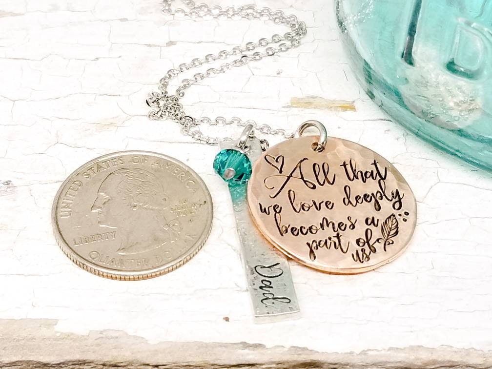 Loss necklace all that we love deeply a part of us Etsy