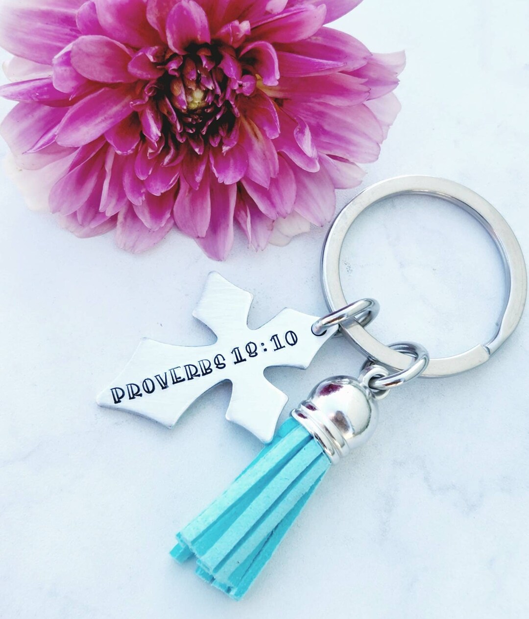Scripture Reference Keyring, Bible Verse, Christian Keychain Gift ...