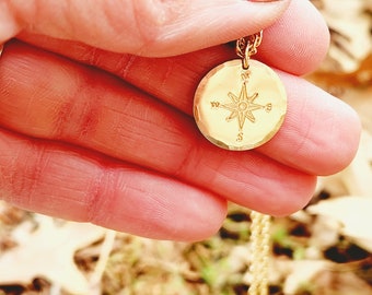 Fine Metals Compass Necklace, New Adventures for Daughter, College