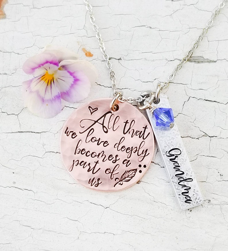 Loss Necklace All That We Love Deeply a Part of Us Etsy