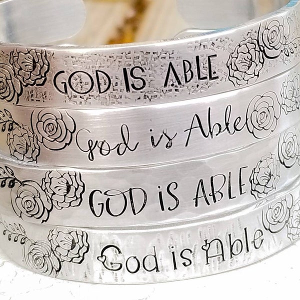 God is able bracelet, ephesians 3 20, he is able jewelry, bible verse bracelet, scripture jewelry, gift for her, Christian jewelry, custom