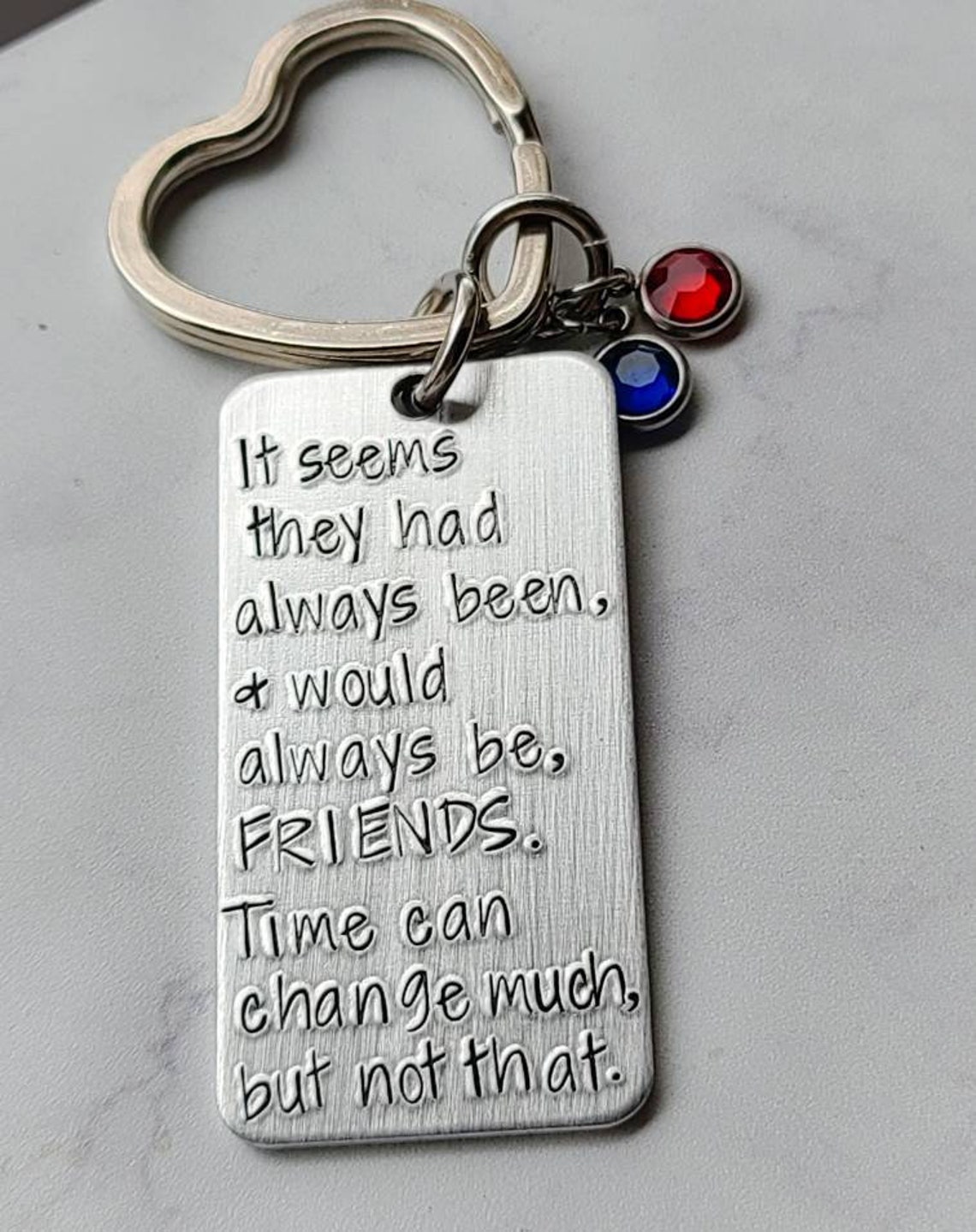 Friend keychain stamped keychain best friend friend quote Etsy