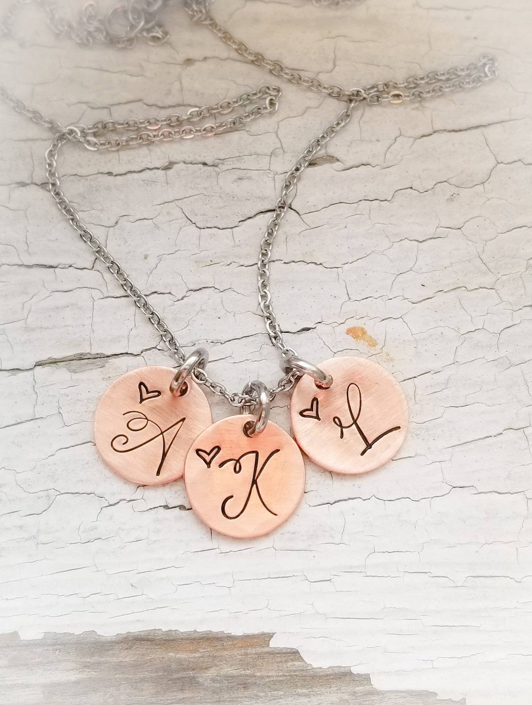 Initial Necklace, Multiple Initial Necklace, Personalized Mom Grandma