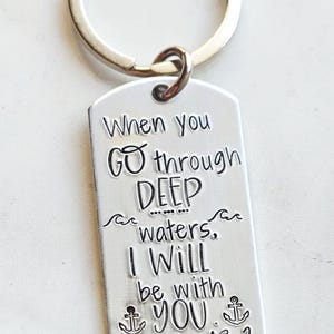 Isaiah 43:2 Keychain, Religious Verse Keyring, Inspirational Gift image 10