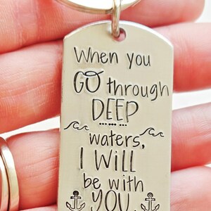 Isaiah 43:2 Keychain, Religious Verse Keyring, Inspirational Gift image 9