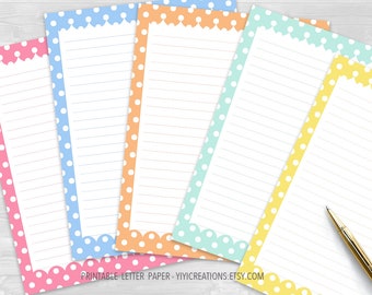 paper with dotted lines for writing Cute Printable Writing Paper Set of 20, Polka Dots Stationery Download, Blank Dots Pattern Letter Note, Pumpkin Journal Page, Writing sheet